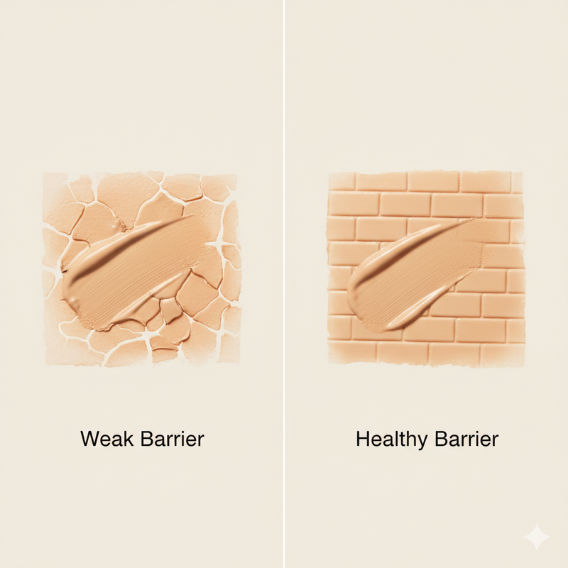 Barrier ผิวเกี่ยวอะไรกับเมคอัพติด